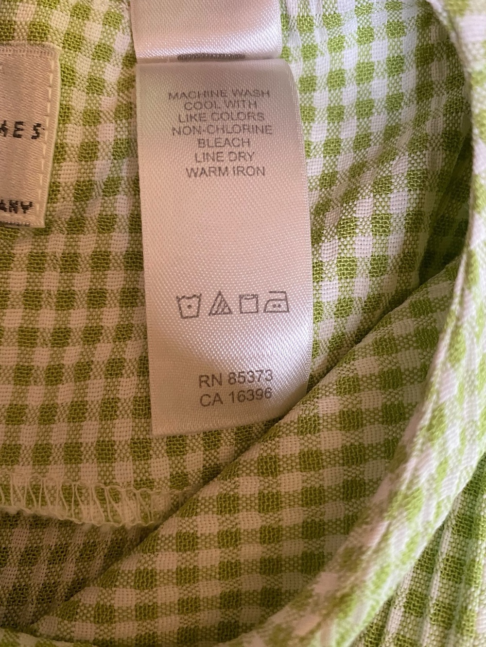 Emma James Liz Claiborne Gingham Dress Women’s 8 Cottagecore Spring Summer Green - Picture 6 of 6